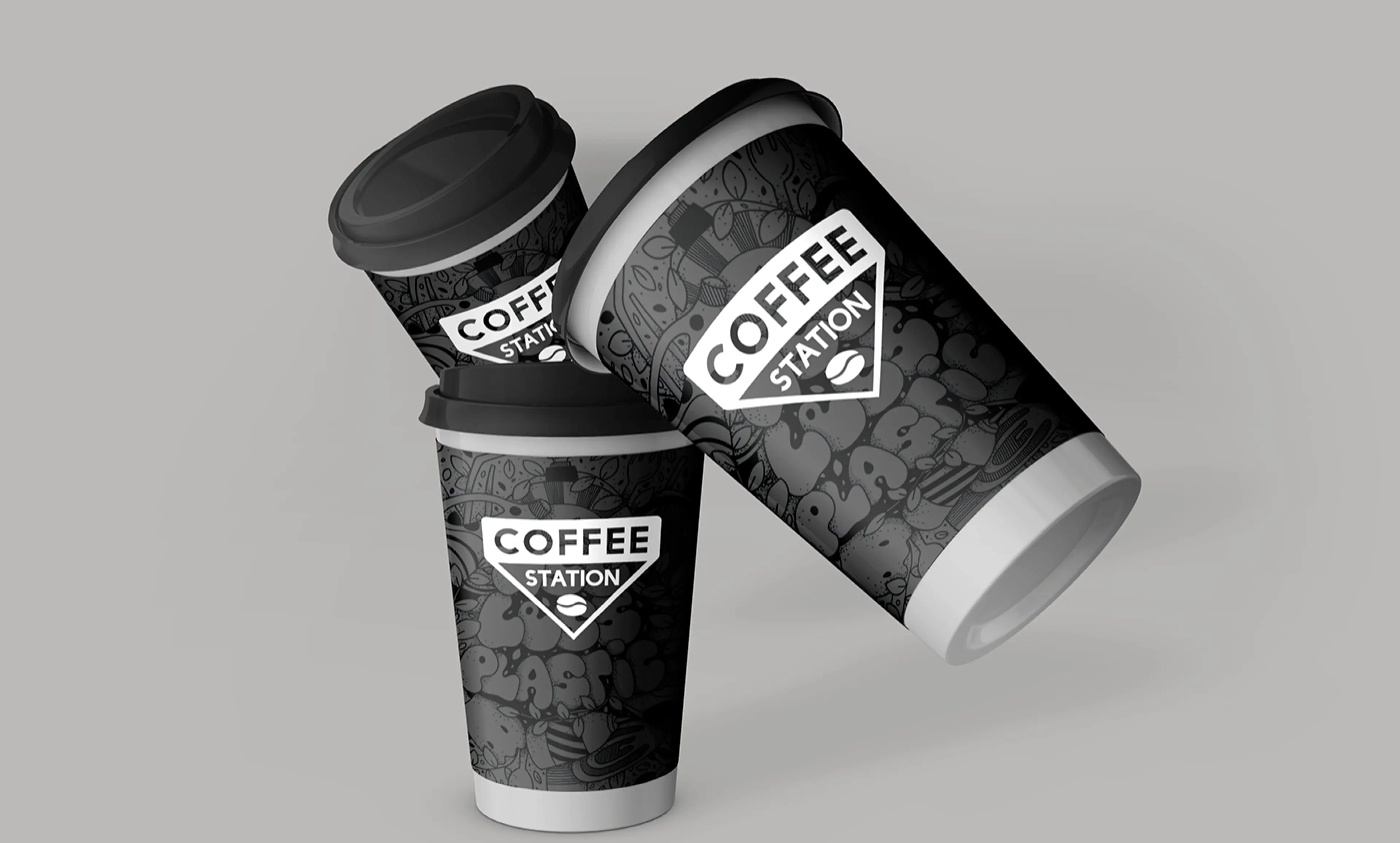 custom paper cup banner